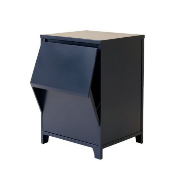 Lake Brook Freestanding Pull-Out Hamper Cabinet - Navy