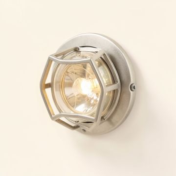 Diaundra 1 - Light 6.4 '' Caged Geometric Semi Flush Mount (synthetic illustration; no displayed measurements)