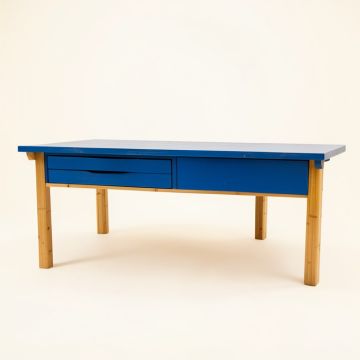 Cedar Bend Empty Workshop Workbench - Blue (synthetic illustration; no displayed measurements)