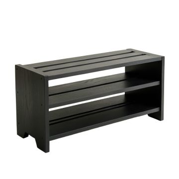 Spruce Arc Shoe Storage Bench - Black