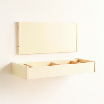 Slate Brook Empty Wall-Mounted Tool Organizer Panel - Ivory (synthetic illustration; no displayed measurements)