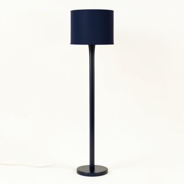 Hazel Canyon Floor Lamp With A Plain Fabric Shade - Navy (synthetic illustration; no displayed measurements)