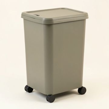 Double Laundry Hamper With Lid And Wheels (synthetic illustration; no displayed measurements)