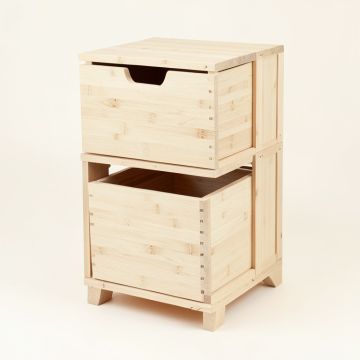 Wren Crest Freestanding Pull-Out Hamper Cabinet - Ivory (synthetic illustration; no displayed measurements)