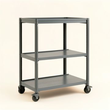 Clay Dale Empty Rolling Workshop Cart - Gray (synthetic illustration; no displayed measurements)