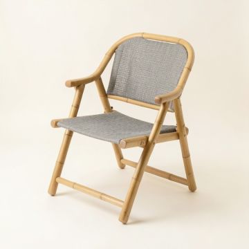 Dune Crossing Folding Outdoor Chair - Gray (synthetic illustration; no displayed measurements)