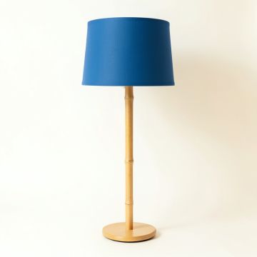 Holly Bridge Floor Lamp With A Plain Fabric Shade - Blue (synthetic illustration; no displayed measurements)