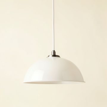 Sage Canyon Pendant Light Suspended From One Plain Cable - White (synthetic illustration; no displayed measurements)