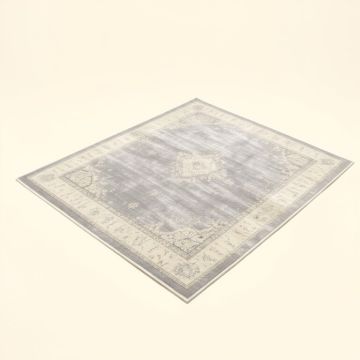 Ines Polypropylene Gray/Ivory Rug (synthetic illustration; no displayed measurements)