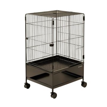 Fiscus 52.5 '' Steel Flat Top Travel Bird Cage With Wheels