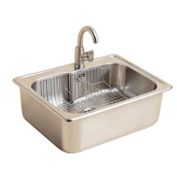 Stainless Steel 33 '' L X 20 '' W Farmhouse Kitchen Sink With Sink Grid And Basket Strainer