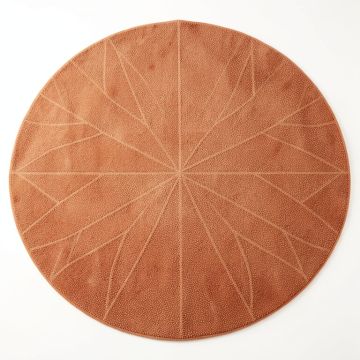 Dune Bridge Round Area Rug - Terracotta (synthetic illustration; no displayed measurements)