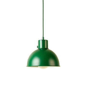 Summit Arc Pendant Light Suspended From One Plain Cable - Green