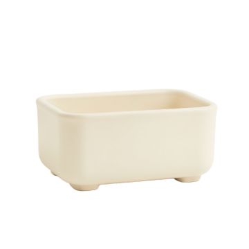 Reed Bluff Empty Railing Planter With Integral Brackets - Cream