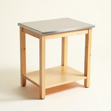 Fulton Kitchen Cart With Stainless Steel Top (synthetic illustration; no displayed measurements)