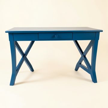 Wren Arc Writing Desk - Blue (synthetic illustration; no displayed measurements)