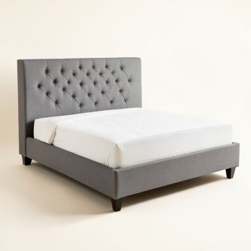Adell Queen Tufted Upholstered Standard Bed (synthetic illustration; no displayed measurements)