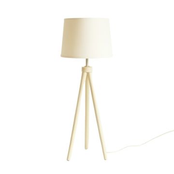 Juniper Bridge Floor Lamp With A Plain Fabric Shade - Cream