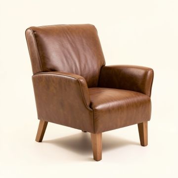 Jilian 31 '' Wide Top Grain Leather Club Chair (synthetic illustration; no displayed measurements)