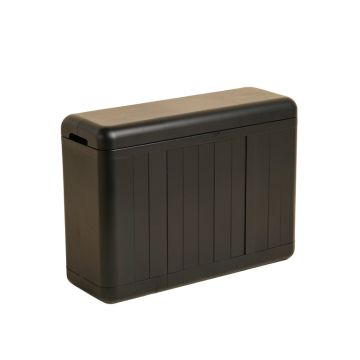 Hill Brook Narrow Outdoor Storage Bench - Black