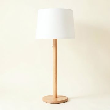 Hazel Dale Floor Lamp With A Plain Fabric Shade - White (synthetic illustration; no displayed measurements)