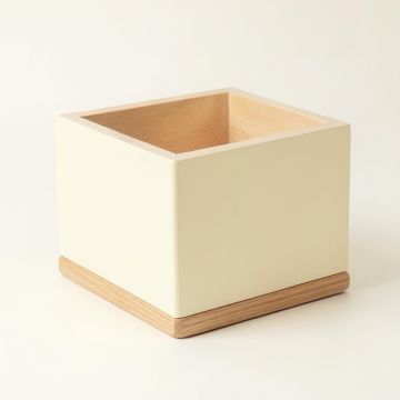 Field Branch Empty Raised Planter - Cream (synthetic illustration; no displayed measurements)