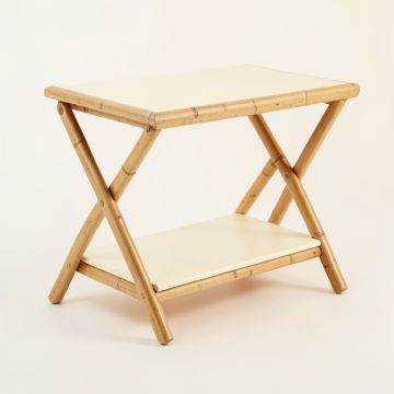 Fern Branch Side Table - Cream (synthetic illustration; no displayed measurements)