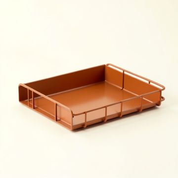 Willow Bluff Empty Under-Desk Cable Tray - Terracotta (synthetic illustration; no displayed measurements)
