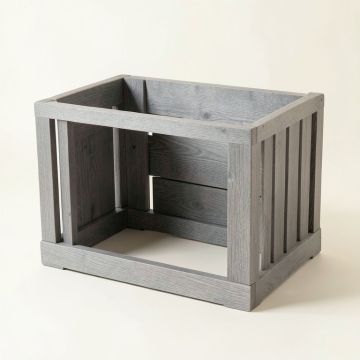 Hazel Edge Empty Furniture-Style Pet Crate - Gray (synthetic illustration; no displayed measurements)
