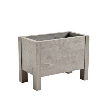 Shore Crest Empty Raised Planter - Gray