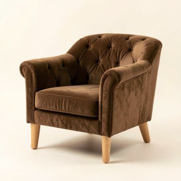 39 '' Wide Tufted Velvet Armchair (synthetic illustration; no displayed measurements)