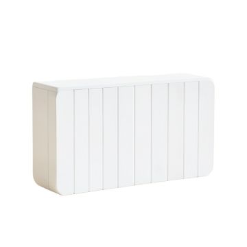 Field Branch Narrow Outdoor Storage Bench - White