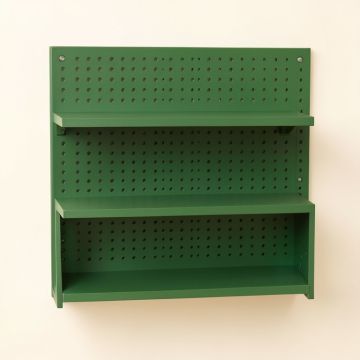 Meadow Bridge Empty Wall-Mounted Tool Organizer Panel - Green (synthetic illustration; no displayed measurements)