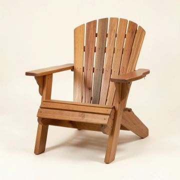Dewitt Solid Wood Glider Adirondack Chair (synthetic illustration; no displayed measurements)