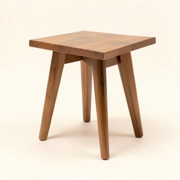 Jonina Solid Wood Tray Top 4 Leg End Table (synthetic illustration; no displayed measurements)