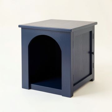 Meadow Arc Empty Furniture-Style Litter Enclosure (synthetic illustration; no displayed measurements)