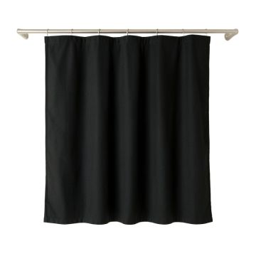 Field Arc Shower Curtain Hanging Flat From A Plain Rod