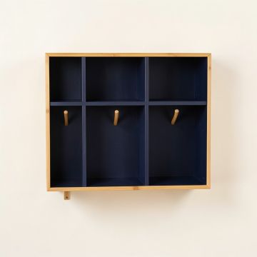 Linden Brook Wall-Mounted Entryway Organizer Shelf - Navy (synthetic illustration; no displayed measurements)