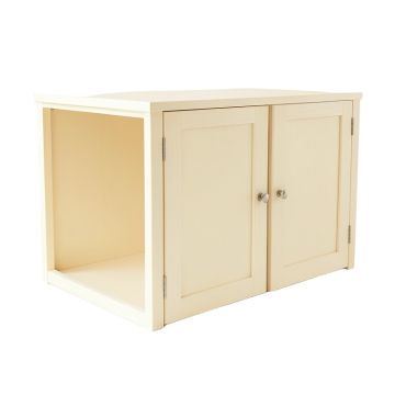 Shore Crest Empty Furniture-Style Litter Enclosure - Cream