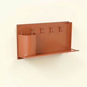 Bay Bluff Wall-Mounted Entryway Organizer Shelf - Terracotta (synthetic illustration; no displayed measurements)