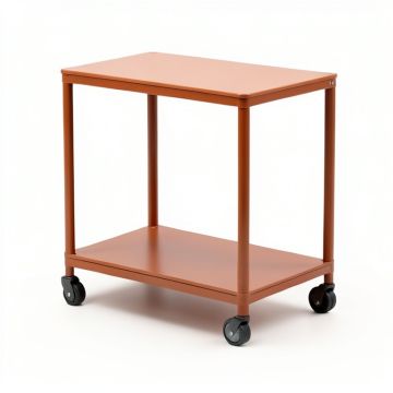 Spruce Crossing Empty Rolling Workshop Cart - Terracotta (synthetic illustration; no displayed measurements)