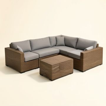 Chesterle 6 Piece Sectional Seating Group With Cushions (synthetic illustration; no displayed measurements)