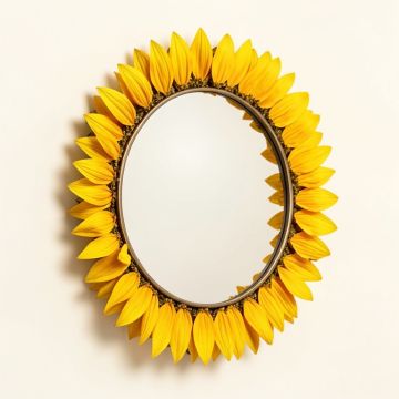 Sunflower Glam Accent Mirror (synthetic illustration; no displayed measurements)