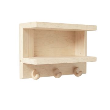 Birch Crossing Wall-Mounted Entryway Organizer Shelf - Ivory