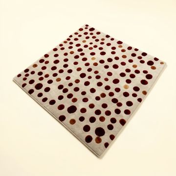 Shrout Polka Dots Tufted Eggplant Area Rug (synthetic illustration; no displayed measurements)
