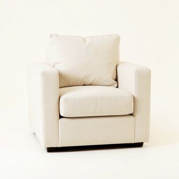 Hill Branch Upholstered Armchair - Cream (synthetic illustration; no displayed measurements)
