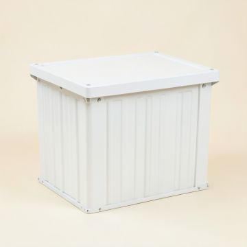 Stone Branch Closed Outdoor Storage Box - White (synthetic illustration; no displayed measurements)