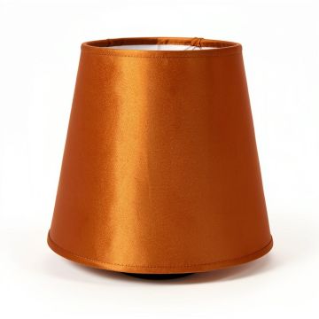 10 '' H Sateen Fabric Empire Lamp Shade ( Spider ) In Burnt Orange (synthetic illustration; no displayed measurements)