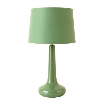Sage Crossing Table Lamp With A Plain Fabric Shade - Green