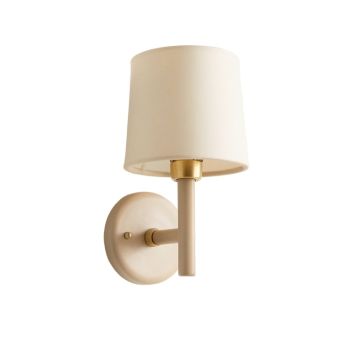 Vale Arc Wall Sconce Mounted On A Plain Wall - Beige